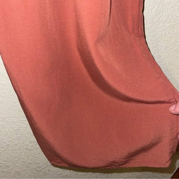 Art Class Wide Leg Terracotta Flowy Elastic Waistband Pants Size XL 14-16 - Picture 2 of 8